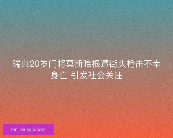瑞典20岁门将莫斯哈根遭街头枪击不幸身亡 引发社会关注